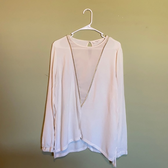 Anthropologie Tops - Anthropologie | Sophie Rue V Panel Gold Blouse XL